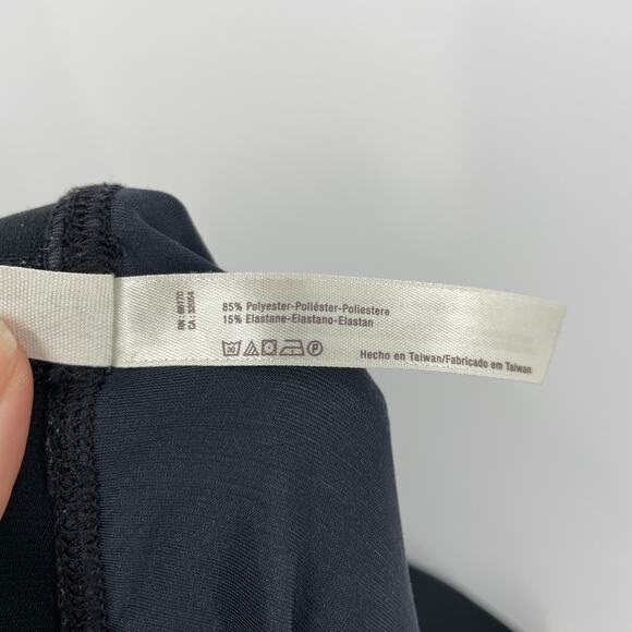 Free People Leggings Womens Size Small Cropped Velvet Ruched Black FP Movement - Picture 5 of 6